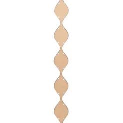 Decorative Mirrors-Kirkland's Home Foil Slim Stacked Teardrops Wall Mirror Silver