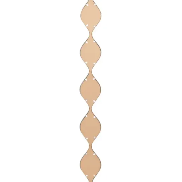 Decorative Mirrors-Kirkland's Home Foil Slim Stacked Teardrops Wall Mirror Silver