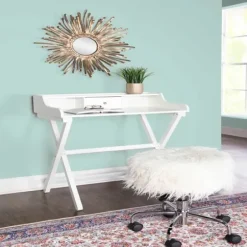 Office Furniture-Kirkland's Home Folding Caty Desk White