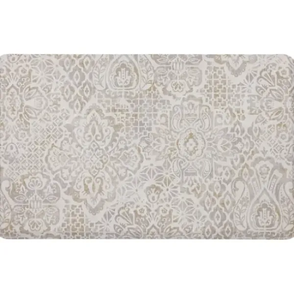 Kitchen & Floor Mats-Kirkland's Home Food And Water Bowl Floor Mat, 19X28 Black/White