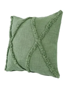 Pillows-Kirkland's Home Forest Fringe Diamond Pillow, 20 In. Green