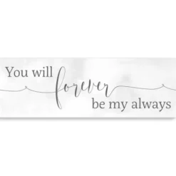 Wall Quotes & Signs-Kirkland's Home Forever Be My Always Canvas Art Print White/Gray