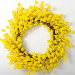 Wreaths-Kirkland's Home Forsythia Flowers Wreath Yellow