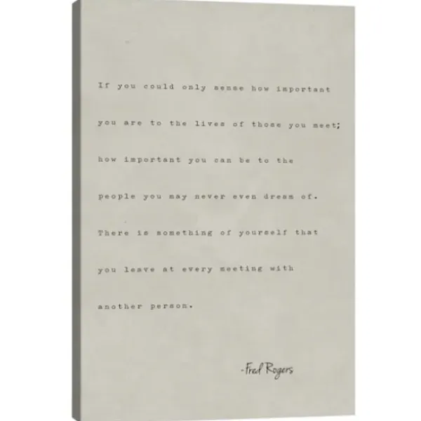 Wall Quotes & Signs-Kirkland's Home Fred Rogers If You Could Canvas Art Print Ivory/Black