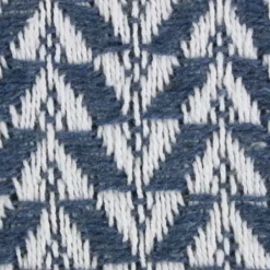 Blankets & Throws-Kirkland's Home French And White Arrowhead Throw Blue