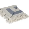 Blankets & Throws-Kirkland's Home French Cabana Stripe Throw Blue