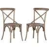 Dining Chairs-Kirkland's Home French Country X-Back Dining Chairs, Set Of 2 Gray