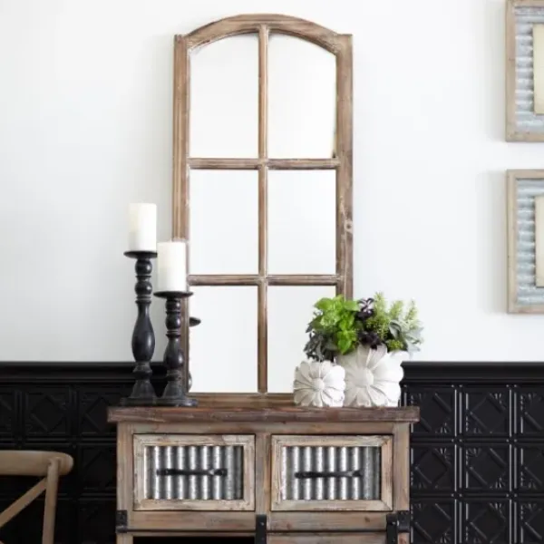 Decorative Mirrors-Kirkland's Home French Farmhouse Wooden Decorative Mirror