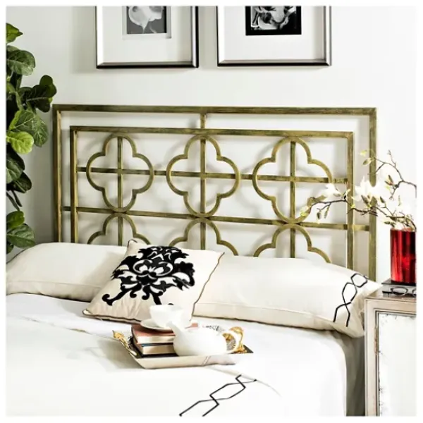 Beds & Headboards-Kirkland's Home French Metallic Queen Headboard Gold