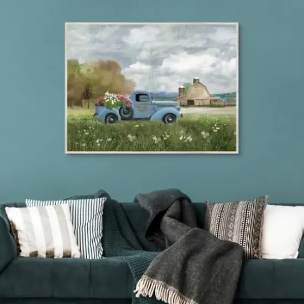 Framed Art-Kirkland's Home Fresh Country Picks Framed Wall Art Blue/Tan/White