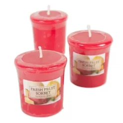 Candles-Kirkland's Home Fresh Fruit Sorbet Votive Candles, Set Of 8 Red