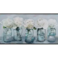 Framed Art-Kirkland's Home Fresh Picked Peonies Framed Art Print Green/White/Gray/Blue