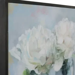 Framed Art-Kirkland's Home Fresh Picked Peonies Framed Art Print Green/White/Gray/Blue