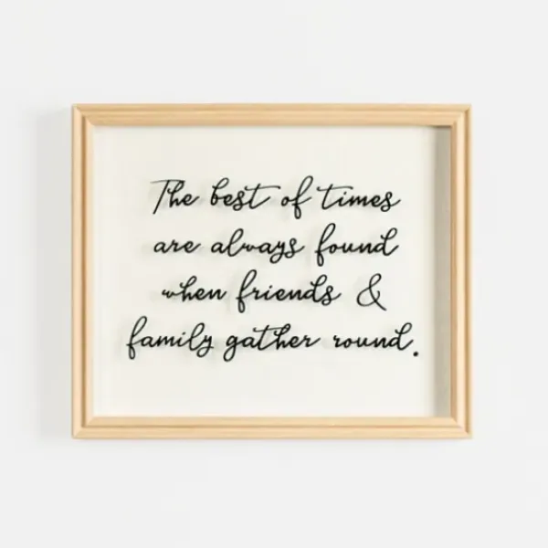 Wall Quotes & Signs-Kirkland's Home Friends & Family Gather Round Glass Wall Plaque White