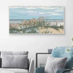 Canvas Art-Kirkland's Home From The Dunes Framed Canvas Art Print Blue/Green