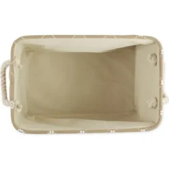Baskets & Boxes-Kirkland's Home Frost Gray Bold Striped Jute Basket, 17 In. Gray/Ivory