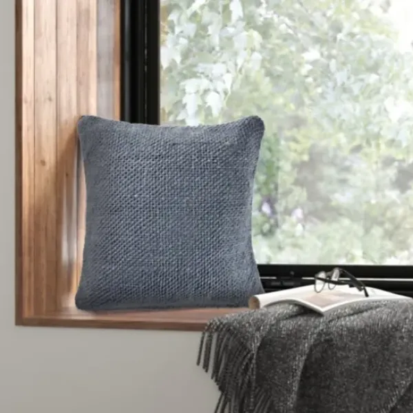 Pillows-Kirkland's Home Frost Woven Accent Pillow Blue