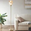Floor Lamps-Kirkland's Home Frosted Starlight Golden Floor Lamp White