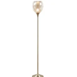 Floor Lamps-Kirkland's Home Frosted Starlight Golden Floor Lamp White