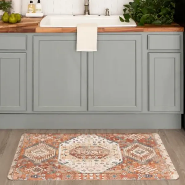 Kitchen & Floor Mats-Kirkland's Home Full Service Laundry Black Floor Mat, 24X60 Black/White