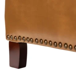 Accent Chairs-Kirkland's Home Full-Grain Leather Recliner Accent Chair Brown