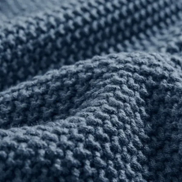 Blankets & Throws-Kirkland's Home Full/Queen Rylan Knit Blanket Blue