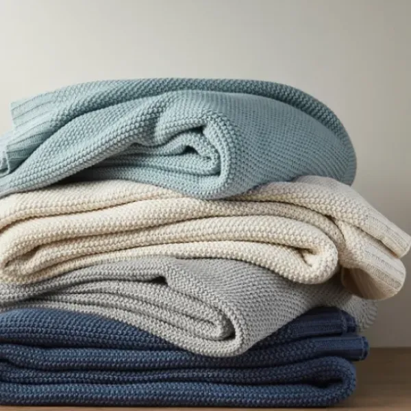 Blankets & Throws-Kirkland's Home Full/Queen Rylan Knit Blanket Blue