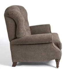 Accent Chairs-Kirkland's Home Gabor Ash Tufted Upholstered Recliner Gray