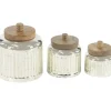Decorative Bowls & Jars-Kirkland's Home Galvanized Metal 3-Pc. Decorative Jar Set Gray