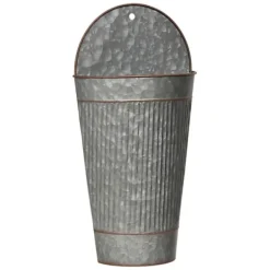 Wall Storage-Kirkland's Home Galvanized Metal Ribbed Wall Pocket