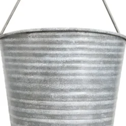 Wall Storage-Kirkland's Home Galvanized Silver Bucket Wall Planters