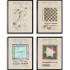 Framed Art-Kirkland's Home Game Boards Patents Framed Art Prints, Set Of 4 Brown/Multi