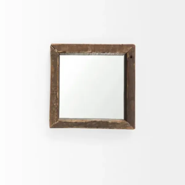 Decorative Mirrors-Kirkland's Home Garcelle Raw Wood Square Wall Mirror