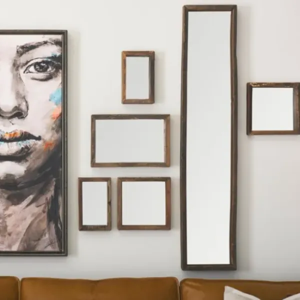 Decorative Mirrors-Kirkland's Home Garcelle Raw Wood Square Wall Mirror