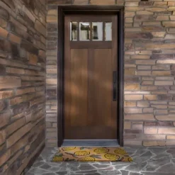 Doormats-Kirkland's Home Garden Pebble Welcome Doormat Gray/Black