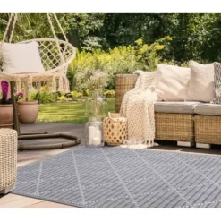 Outdoor Rugs-Kirkland's Home Gather Indoor/Outdoor Area Rug, 5X7 Brown