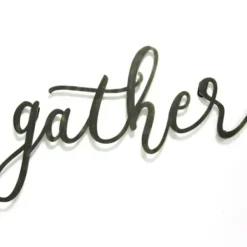Wall Quotes & Signs-Kirkland's Home Gather Script Wall Plaque Black