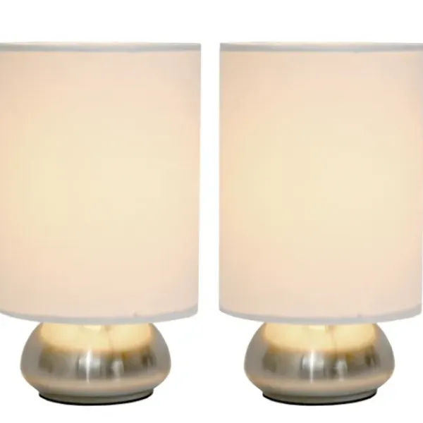 Table Lamps-Kirkland's Home Gemini Mini Touch Lamps, Set Of 2 Ivory