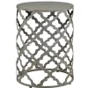 Accent & End Tables-Kirkland's Home Geometric Frame Metal Accent Table Gray
