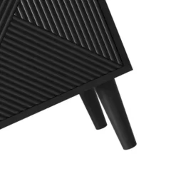 Cabinets & Sideboards-Kirkland's Home Geometric Gold Handle Cabinet Black
