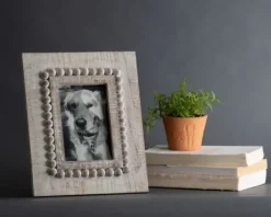 Picture Frames-Kirkland's Home Geometric Pattern Wood Picture Frame, 4X6