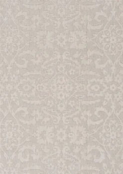 Outdoor Rugs-Kirkland's Home Geometric Stripe Sun Shower Outdoor Area Rug, 5X8 Red/Ivory