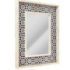 Decorative Mirrors-Kirkland's Home Geometric Tile Print Mirror