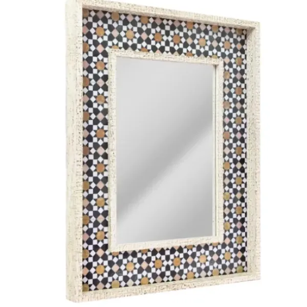 Decorative Mirrors-Kirkland's Home Geometric Tile Print Mirror