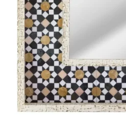 Decorative Mirrors-Kirkland's Home Geometric Tile Print Mirror