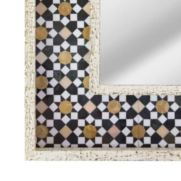 Decorative Mirrors-Kirkland's Home Geometric Tile Print Mirror