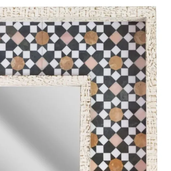 Decorative Mirrors-Kirkland's Home Geometric Tile Print Mirror