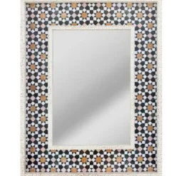 Decorative Mirrors-Kirkland's Home Geometric Tile Print Mirror