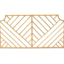 Beds & Headboards-Kirkland's Home Geometric Weave Rat Queen Headboard Tan