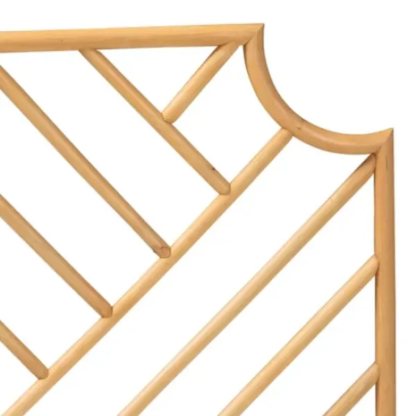 Beds & Headboards-Kirkland's Home Geometric Weave Rat Queen Headboard Tan